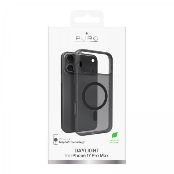 Puro iPhone 17 Pro Max Kuori Daylight MagSafe Musta