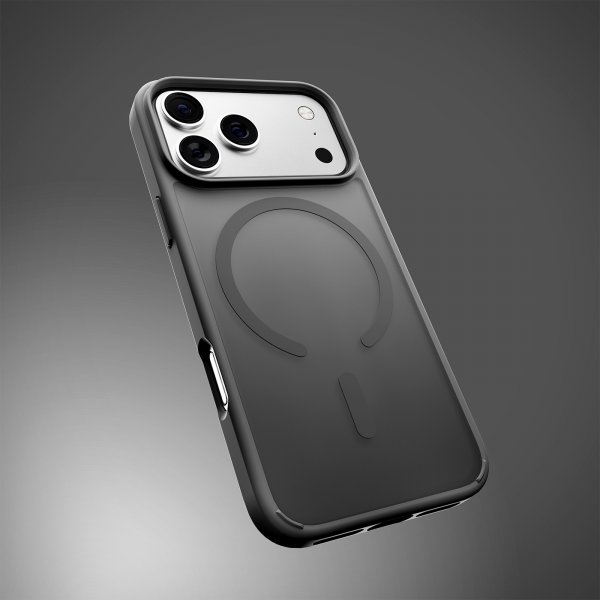 Puro iPhone 17 Pro Max -kuori, liukuvärjätty harmaa