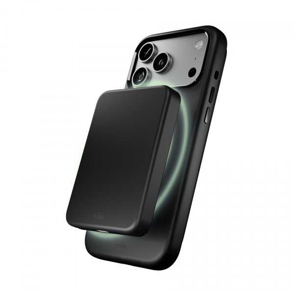 Puro iPhone 17 Pro Max -kuori ICON Mag Pro musta