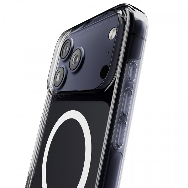 Puro iPhone 17 Pro Max -suojakuori Impact Clear D3O MagSafe Läpinäkyvä