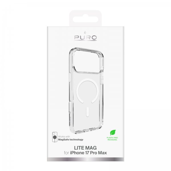 Puro iPhone 17 Pro Max Kuori Lite Mag Läpinäkyvä