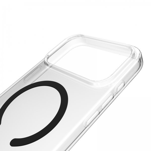 Puro iPhone 17 Pro Max Kuori Lite Mag Läpinäkyvä Musta
