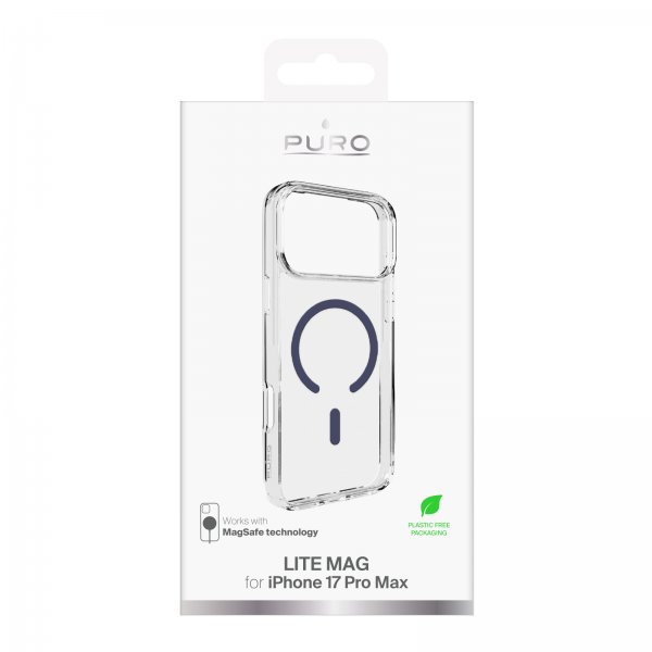 Puro iPhone 17 Pro Max Kuori Lite Mag Läpinäkyvä Sininen