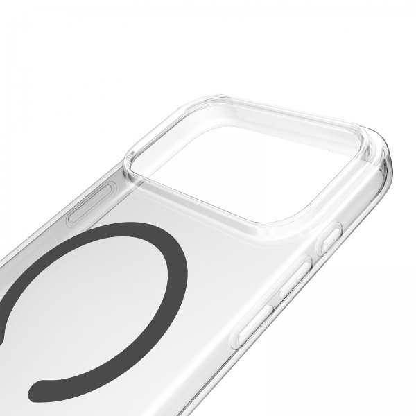 Puro iPhone 17 Pro Max Kuori Lite Mag Läpinäkyvä Harmaa