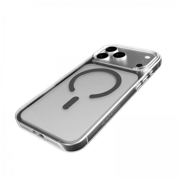 Puro iPhone 17 Pro Max Kuori Lite Mag Läpinäkyvä Harmaa