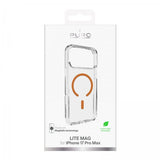 Puro iPhone 17 Pro Max Kuori Lite Mag Läpinäkyvä Oranssi