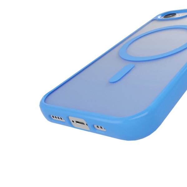 Puro iPhone 16. ja 17. sukupolven suojakuori, liukuvärjätty sininen