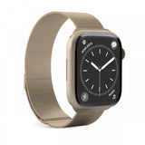 Puro Apple Watch 38/40/41/42mm Milanese-ranneke, samppanjanvärinen