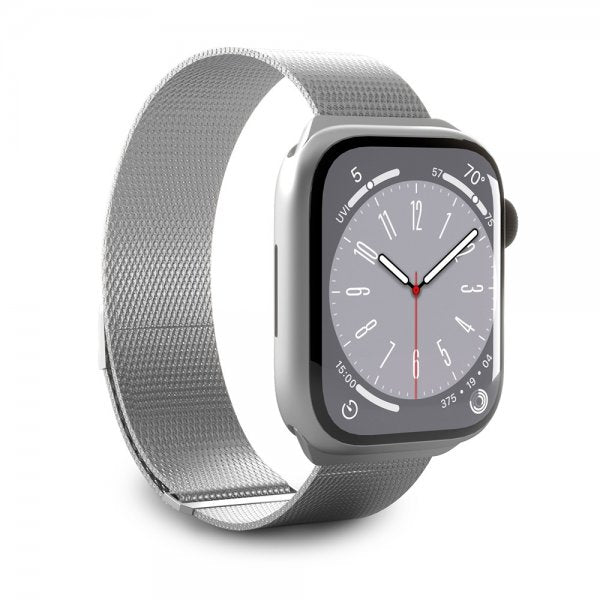 Puro Apple Watch 38/40/41/42mm Milanese-ranneke, hopea