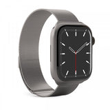 Puro Apple Watch 44/45/46mm/Ultra 49mm Milanese-ranneke titaani