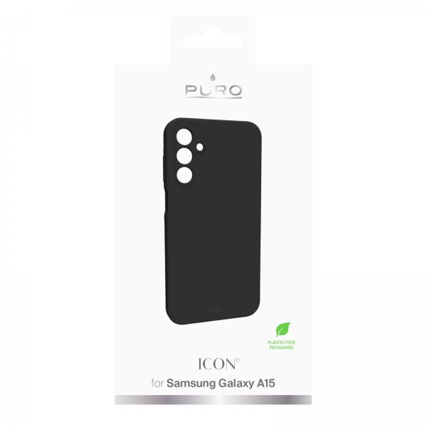Puro Samsung Galaxy A14 -kuoret, Icon, musta