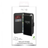 Puro Samsung Galaxy S26 Ultra -suojakotelo, lompakko, jalusta, musta