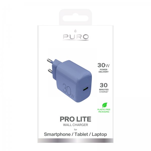 Puro Laturi Pro Lite 30W USB-C Vaaleansininen