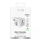 Puro Matka-adapteri Pro Travel, valkoinen
