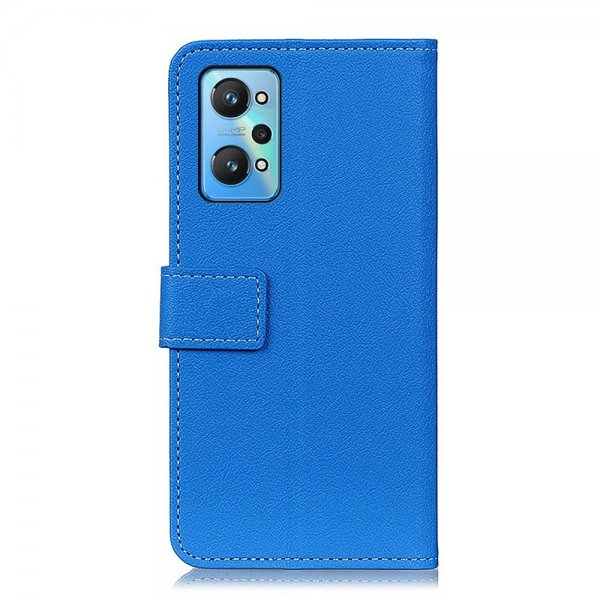 Realme GT Neo 2 Litsi Nahka Suojakuori Sininen