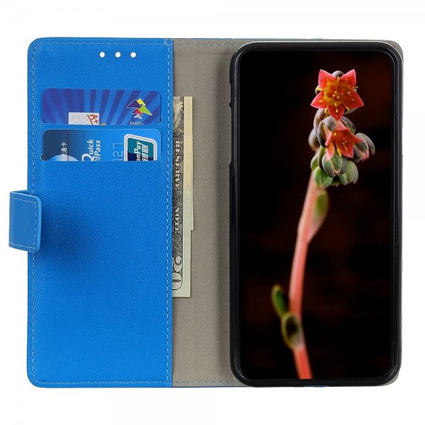 Realme GT Neo 2 Litsi Nahka Suojakuori Sininen