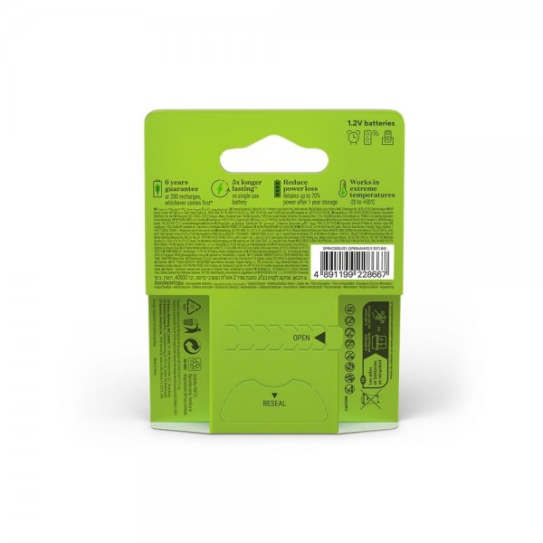 GP Recharge AAA-paristo 800 mAh, 4 kpl:n pakkaus