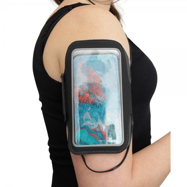 Streetz Reflective Sports Armband Slim Musta