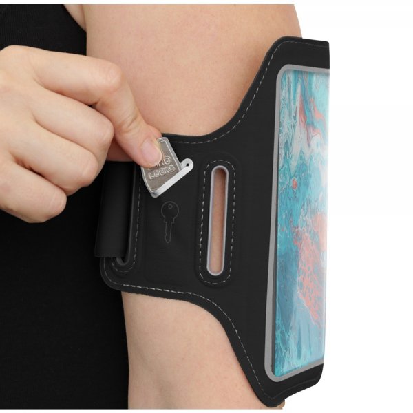 Streetz Reflective Sports Armband Slim Musta