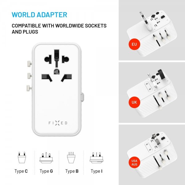 Kiinteä matkalaturi Voyager World Adapter 85W