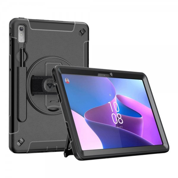 Armor-X Lenovo Tab P11 Pro (2. sukupolvi) TB132 TB138 Kuori Sateenkestävä Kestävä Kotelo Käsihihna Jalusta