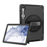 Armor-X Samsung Galaxy Tab S9 FE -kuori Rainproof Rugged Case käsihihna jalusta