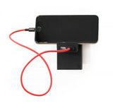 Usbepower ROCK kaksois-USB-laturi 2-in-1-taskulaturi, musta