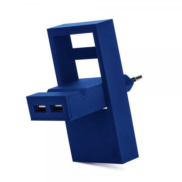Usbepower ROCK kaksois-USB-laturi – 2-in-1-taskulaturi Sininen