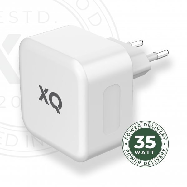 Xqisit Laturi 35W 2xUSB-C GaN -seinälaturi