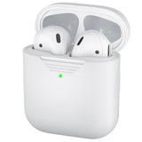 KeyBudz AirPods (1/2) Kuoret PodSkinz Suojaava silikonikuori Valkoinen