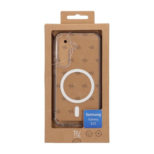 Rvelon Samsung Galaxy S25 -suojakuori TPU MagSafe Läpinäkyvä