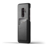 Mujjo Samsung Galaxy S9 Plus Full Leather Wallet Case, musta