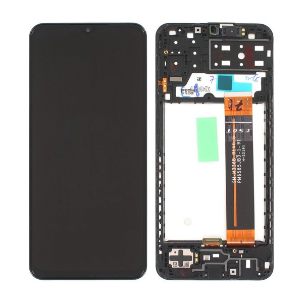 Samsung A13 2022 LCD-näyttö ja näyttö, alkuperäinen - Musta