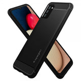 Spigen Samsung Galaxy A02s Suojakuori Rugged Armor Matte Black