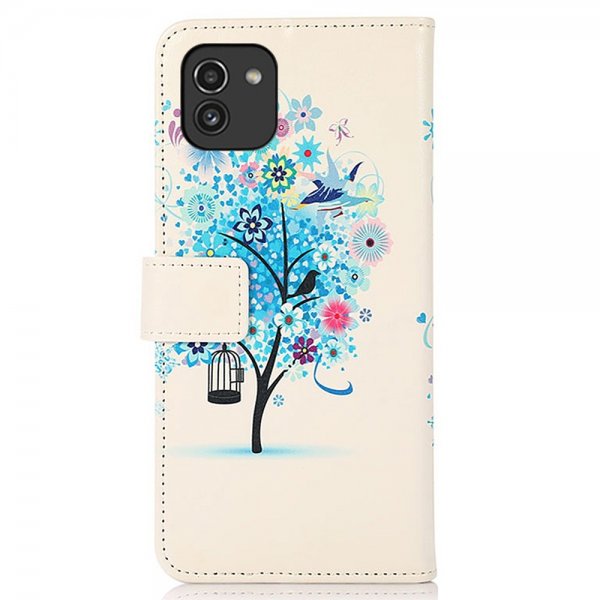 Samsung Galaxy A03 Suojakuori Kuvio Sininen Puu
