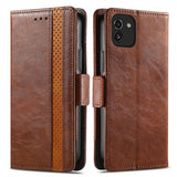 Samsung Galaxy A03 Suojakuori Stripe Tummanruskea