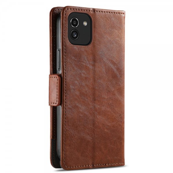 Samsung Galaxy A03 Suojakuori Stripe Tummanruskea