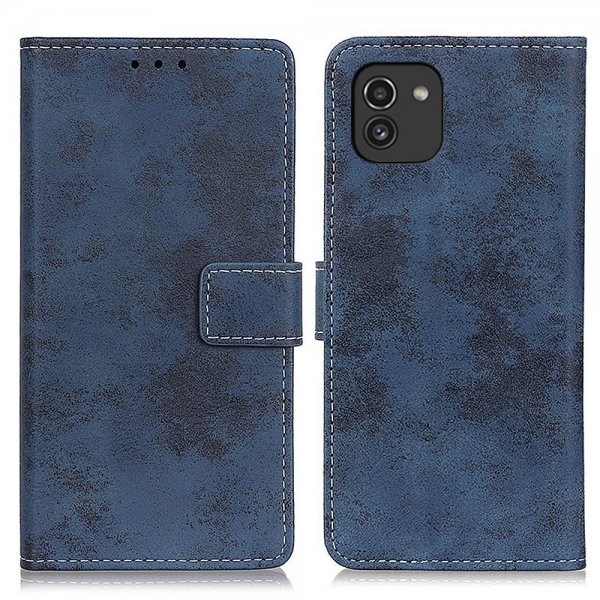 Samsung Galaxy A03 Vintage Sininen Kotelo
