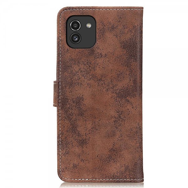 Samsung Galaxy A03 Vintage Ruskea Kotelo