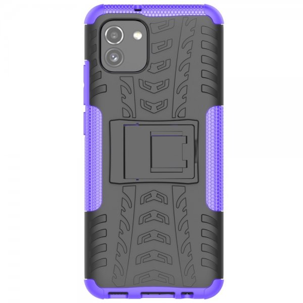 Samsung Galaxy A03 Kuori Rengaskuvio Jalustatoiminto Liila
