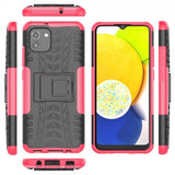 Samsung Galaxy A03 Kuori Rengaskuvio Jalustatoiminto Magenta