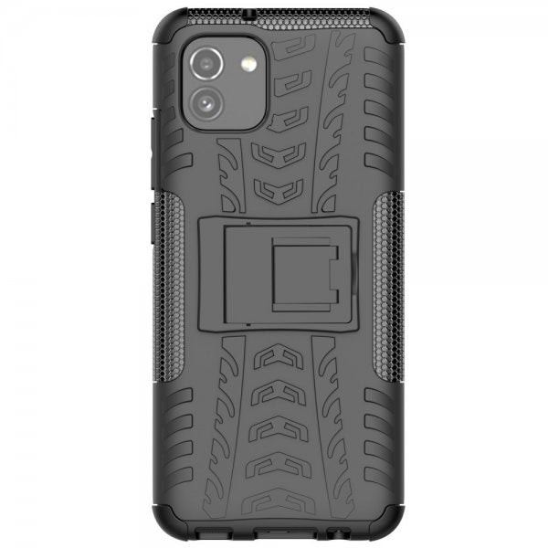 Samsung Galaxy A03 Kuori Rengaskuvio Jalustatoiminto Musta
