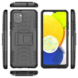 Samsung Galaxy A03 Kuori Rengaskuvio Jalustatoiminto Musta