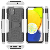 Samsung Galaxy A03 Kuori Rengaskuvio Jalustatoiminto Valkoinen