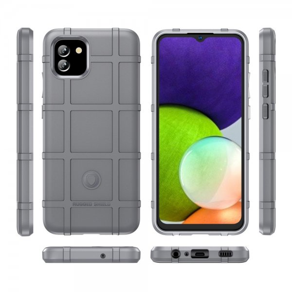 Samsung Galaxy A03 Kuori Ruutukuvio Harmaa