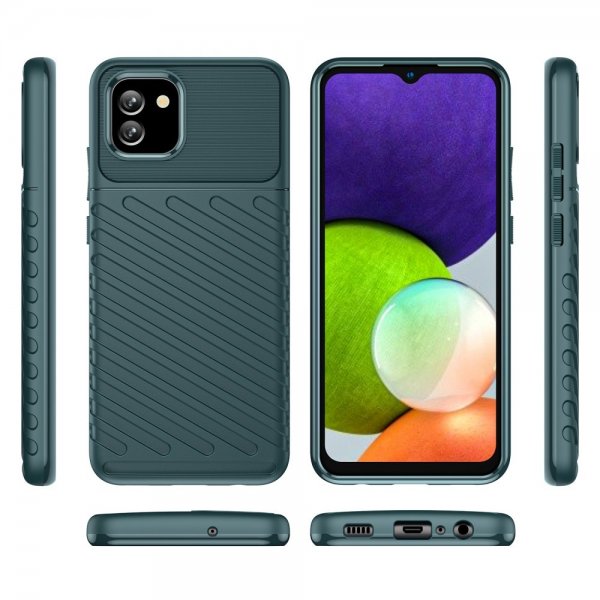 Samsung Galaxy A03 Suojakuori Thunder Series Vihreä