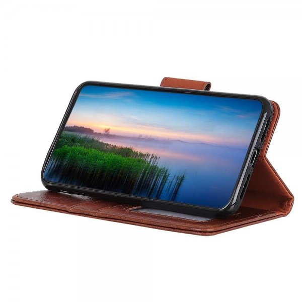 Samsung Galaxy A03s -kuori, nappitekstuuri, ruskea