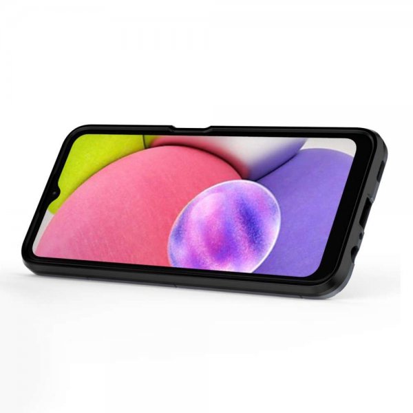 Samsung Galaxy A03s -suojakotelo rengaspidikkeellä, sininen