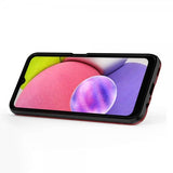 Samsung Galaxy A03s -suojakotelo rengaspidikkeellä, punainen