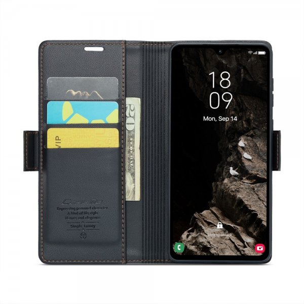 CaseMe Samsung Galaxy A05s -suojakotelo, 023 Series, musta